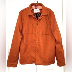 DiStefano Men’s Lined Snap Front Jacket – Burnt Orange – Size XL